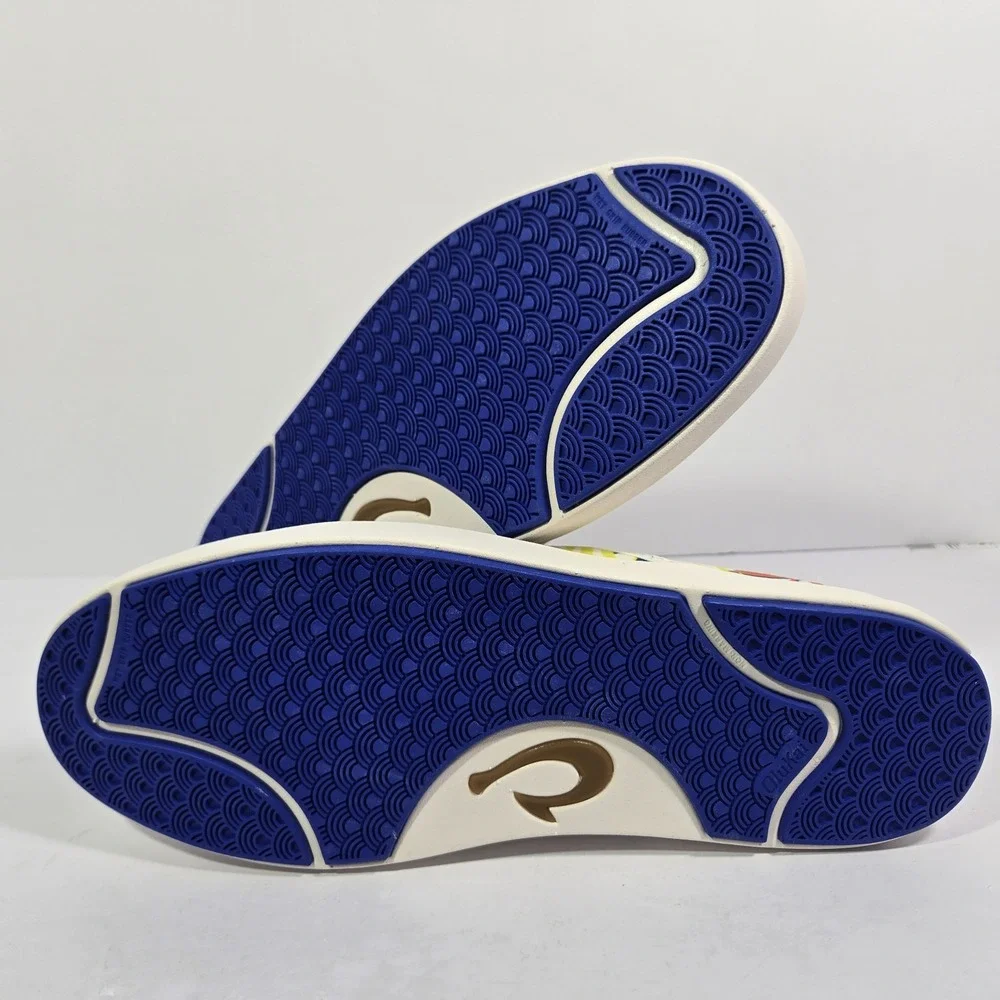 OLUKAI Lae' Ahi Pa'i Slip On Shoes Off White Aloha Men Size 11 New